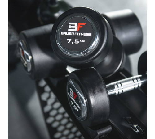 Прогумована гантель 42,5 кг Bauerfitness AC-12417 Прогумована гантель 42,5 кг Bauerfitness AC-12417