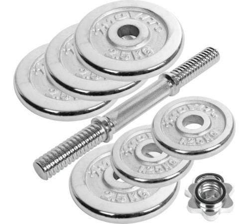 Гантель розбірна хромована Movit 25 кг