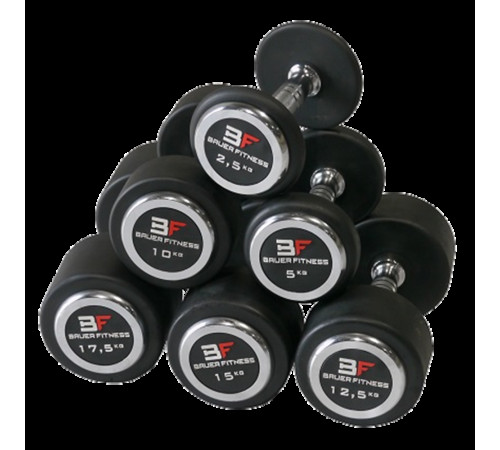 Прогумована гантель 47,5 кг Bauerfitness AC-12419 Прогумована гантель 47,5 кг Bauerfitness AC-12419