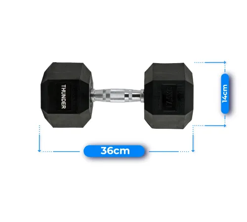 Гантель шестигранна THUNDER 17,5 кг