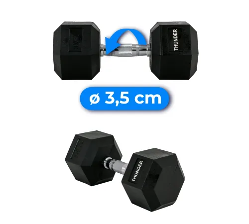 Гантель шестигранна THUNDER 17,5 кг