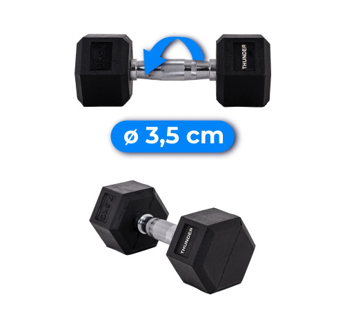 Гантель шестигранна THUNDER 7,5 кг Гантель шестигранна THUNDER 7,5 кг