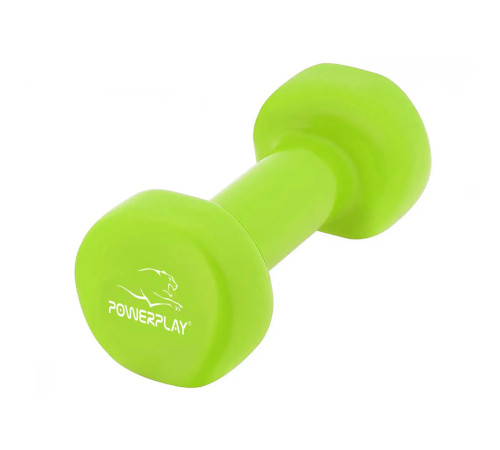 Гантелі вінілові PowerPlay 4125 Achilles 2 х 3 кг, зелені