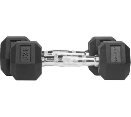 Гантелі прогумовані Thorn+Fit Hex, 2 х 3 кг