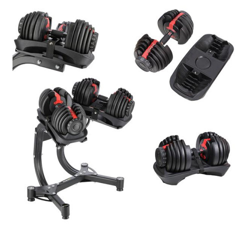 Набір регульованих гантелей HMS SR52 + стійка STR10