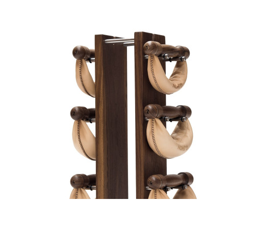 Гантелі з підставкою NOHrD SwingBel Tower 2-8 Kg Set Classic Nature Walnut Leather Гантелі з підставкою NOHrD SwingBel Tower 2-8 Kg Set Classic Nature Walnut Leather