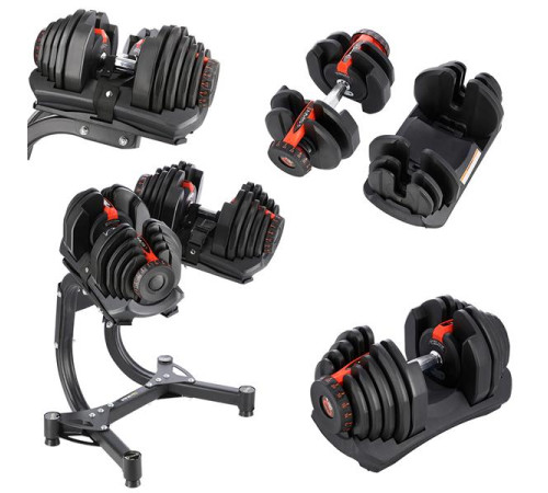 Набір регульованих гантелей HMS SR80 + стійка STR10 PRO