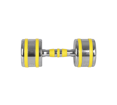 Гантель хромована inSPORTline Yellsteel 10 кг Гантель хромована inSPORTline Yellsteel 10 кг