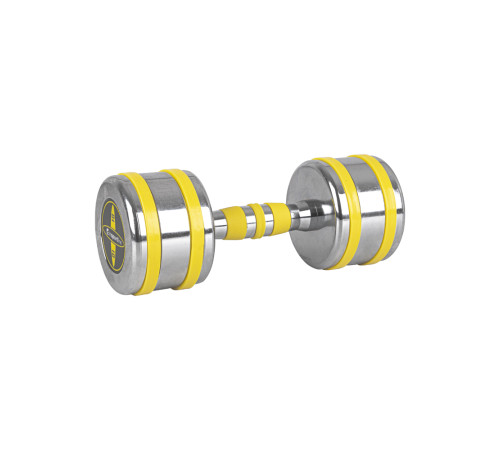 Гантель хромована inSPORTline Yellsteel 10 кг Гантель хромована inSPORTline Yellsteel 10 кг