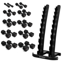 Набір гантелей HMS HPT 2 х 1-10 зі стійкою STR37