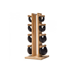 Гантелі з підставкою NOHrD SwingBel Tower Club 2-8 Kg Set Natural Ash Leather