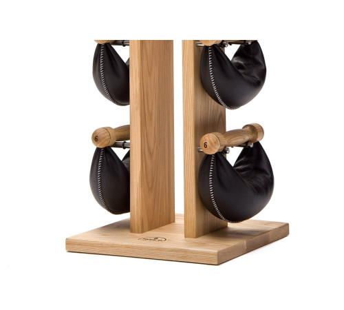 Гантелі з підставкою NOHrD SwingBel Tower Club 2-8 Kg Set Natural Ash Leather Гантелі з підставкою NOHrD SwingBel Tower Club 2-8 Kg Set Natural Ash Leather