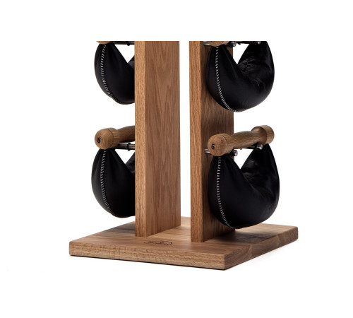 Гантелі з підставкою NOHrD SwingBel Tower 2-8 Kg Set Oak Oak Leather Гантелі з підставкою NOHrD SwingBel Tower 2-8 Kg Set Oak Oak Leather
