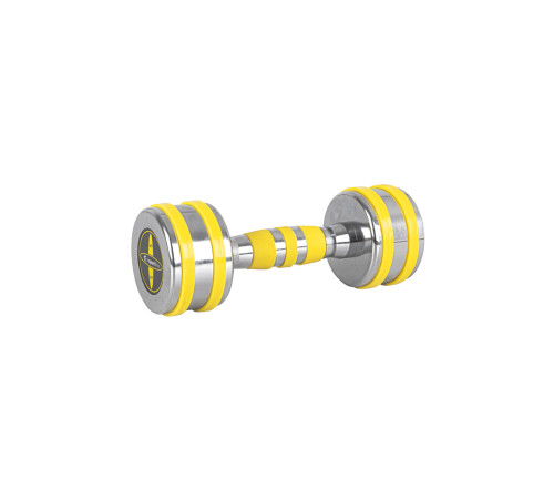 Гантель хромована inSPORTline Yellsteel 5 кг