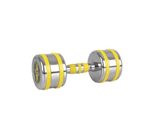 Гантель хромована inSPORTline Yellsteel 9 кг Гантель хромована inSPORTline Yellsteel 9 кг