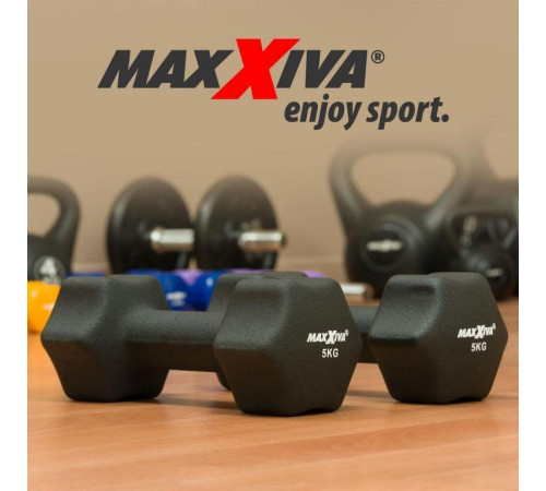 Гантелі неопренові Maxxiva 2 х 5 кг Гантелі неопренові Maxxiva 2 х 5 кг