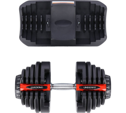 Регульована система гантелей UNDERFIT 40 кг Регульована система гантелей UNDERFIT 40 кг