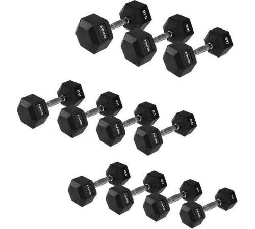 Гантелі шестигранні HMS Hex Pro 2 х 2-22,5 кг