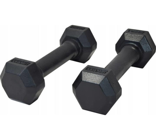 Гантелі Kawmet Hexagonal, чавунні, 2 х 2,5 кг Гантелі Kawmet Hexagonal, чавунні, 2 х 2,5 кг