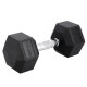 Гантель шестигранна HMS HEX PRO BLACK, 14 кг