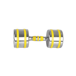 Гантель хромована inSPORTline Yellsteel 12 кг