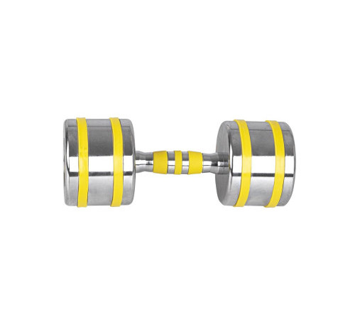 Гантель хромована inSPORTline Yellsteel 12 кг