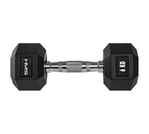 Гантель шестигранна HMS HEX PRO, 6 кг Гантель шестигранна HMS HEX PRO, 6 кг