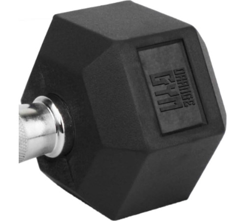 Orange Gym Гантель гексагональна, 20 кг, чорна Orange Gym Гантель гексагональна, 20 кг, чорна