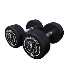 Гантелі прогумовані Gorilla Sports 100278-00008-0109 2 x 10 кг