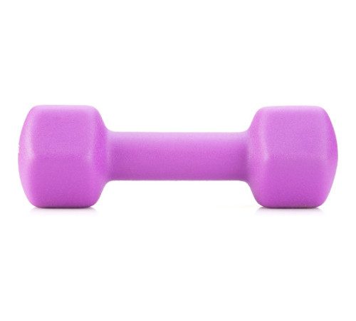 Гантелі неопренові Gymtek Hex 2 х 3 кг, фіолетовий