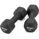 Гантелі неопренові Gymtek Hex 2 х 4 кг, чорний