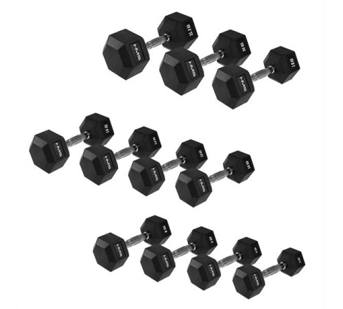 Гантель шестигранна HMS HEX PRO, 8 кг
