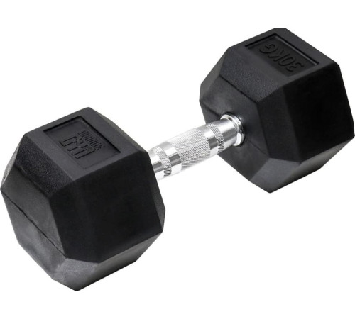 Orange Gym Гантель гексагональна, 30 кг, чорна Orange Gym Гантель гексагональна, 30 кг, чорна