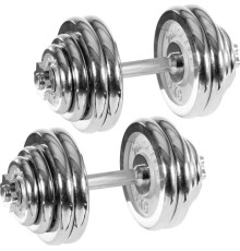 Гантелі Movit M32893 хром 2 x 30 кг