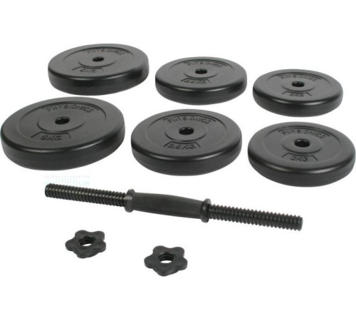 Гантель Physionics JG79334 бітумна 1 х 20 кг Гантель Physionics JG79334 бітумна 1 х 20 кг