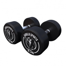 Гантелі прогумовані Gorilla Sports 2 x 12,5 кг