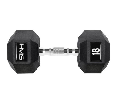 Гантель шестигранна HMS HEX PRO, 18 кг Гантель шестигранна HMS HEX PRO, 18 кг