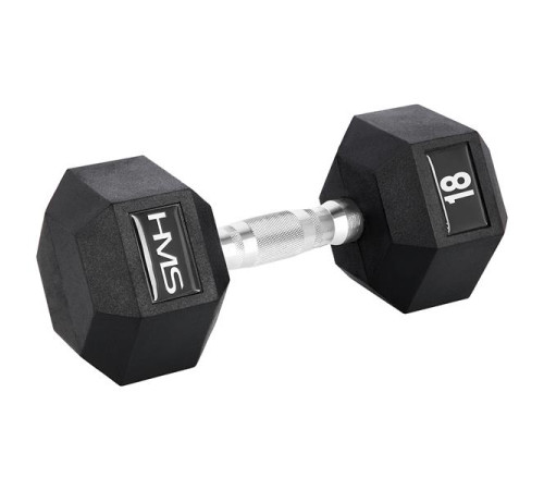 Гантель шестигранна HMS HEX PRO, 18 кг Гантель шестигранна HMS HEX PRO, 18 кг