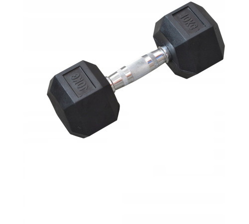 Гантель Eb Fit Hex прогумована 1 х 10 кг Гантель Eb Fit Hex прогумована 1 х 10 кг