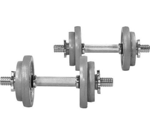 Гантелі чавунні Gorilla Sports 2 x 13,5 кг, сірі