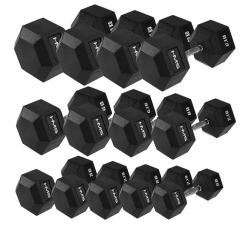 Гантель шестигранна HMS HEX PRO, 20 кг Гантель шестигранна HMS HEX PRO, 20 кг