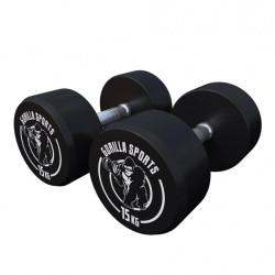 Гантелі прогумовані Gorilla Sports 2 x 15 кг