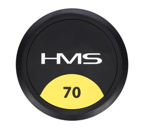 Гантель прогумована HMS HG PRO, 70 кг