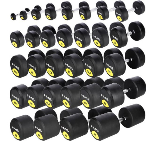 Гантель прогумована HMS HG PRO, 70 кг