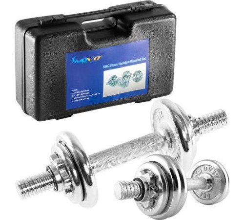 Гантелі Movit M09508 хромовані 2 х 7,5 кг Гантелі Movit M09508 хромовані 2 х 7,5 кг