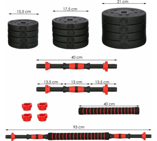 Бітумні гантелі Springos FA1650 2 x 10 кг Бітумні гантелі Springos FA1650 2 x 10 кг