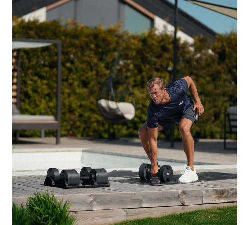 Гантелі набірні NUO Nuobell All Black 2 х 20 кг, чорні