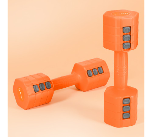 Гантелі шестигранні розбірні HMS HL03 2 x 2,5 кг, оранжеві