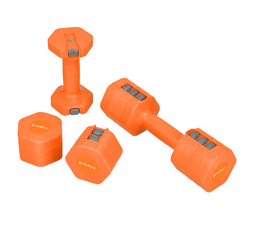Гантелі шестигранні розбірні HMS HL03 2 x 2,5 кг, оранжеві