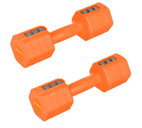 Гантелі шестигранні розбірні HMS HL03 2 x 2,5 кг, оранжеві
